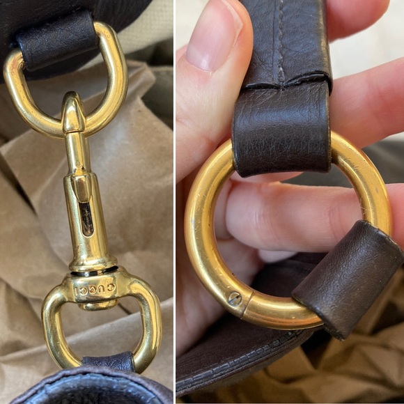 Gucci ⚡️HP⚡️ Leather Twill Hobo Bag - Picture 15 of 16